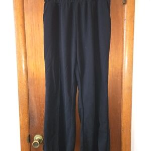 SHEIN Black Wide-Leg Pull-On Pants